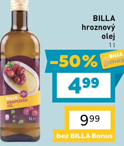BILLA hroznový olej