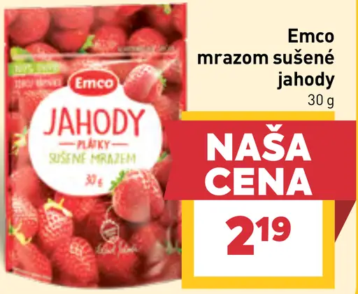 Emco jahody sušené mrazom plátky