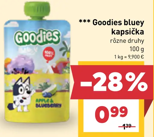 Goodies bluey kapsička, rôzne druhy