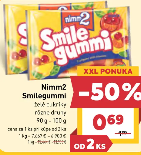 Nimm2 Smilegummi želé cukríky