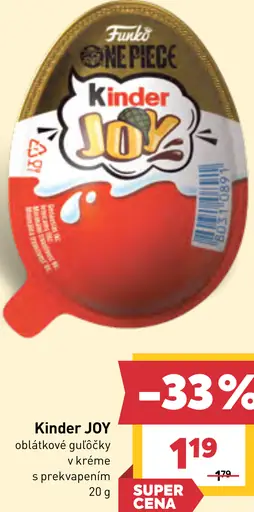 Kinder JOY oblátkové guľôčky v kréme s prekvapením