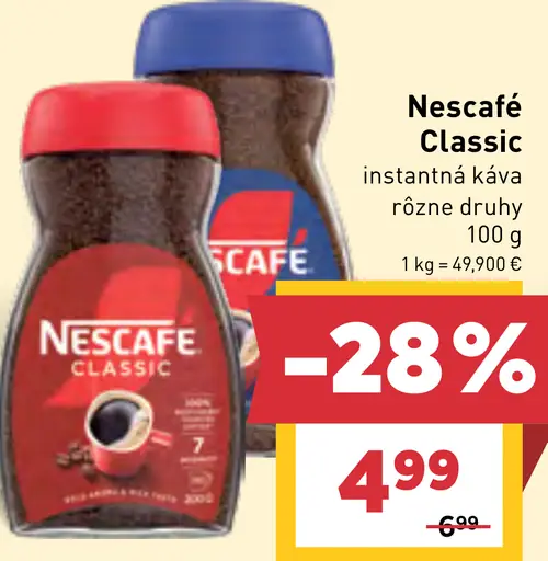 NESCAFÉ CLASSIC, instantná káva