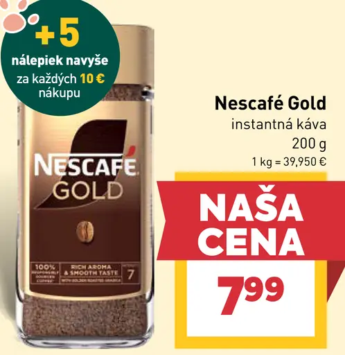 NESCAFÉ GOLD, instantná káva