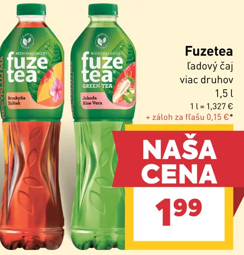 FuzeTea ľadový čaj rôzne druhy