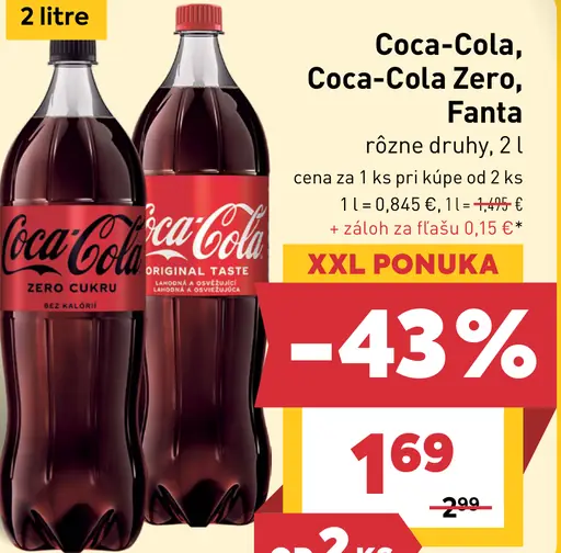 Coca-Cola, Coca-Cola Zero a Fanta