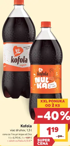 Kofola originál a Kofola Nulka