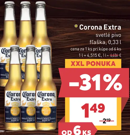 Corona Extra svetlé pivo fľaša