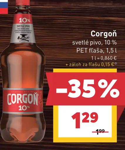 Corgoň svetlé pivo 10 % PET fľaša