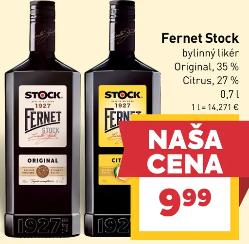 Fernet Stock Original bylinný likér