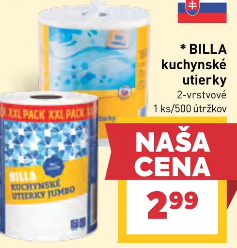 BILLA kuchynské utierky 2-vrstvové
