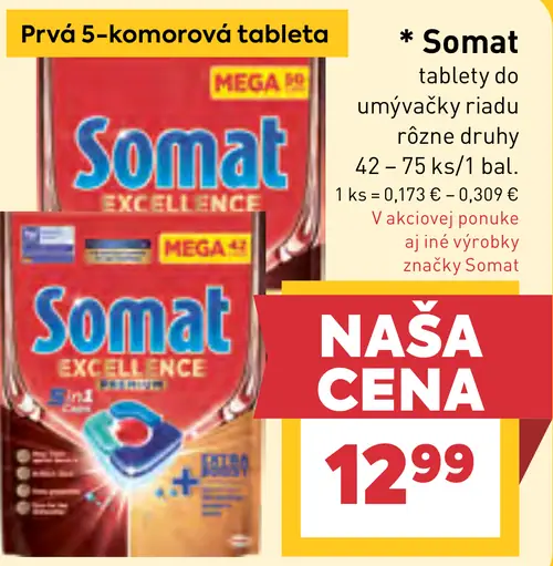 Somat tablety do umývačky riadu rôzne druhy