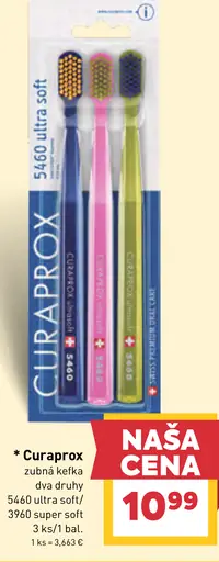 Curaprox zubná kefka 5460 ultra soft alebo 3960 super soft 3 ks