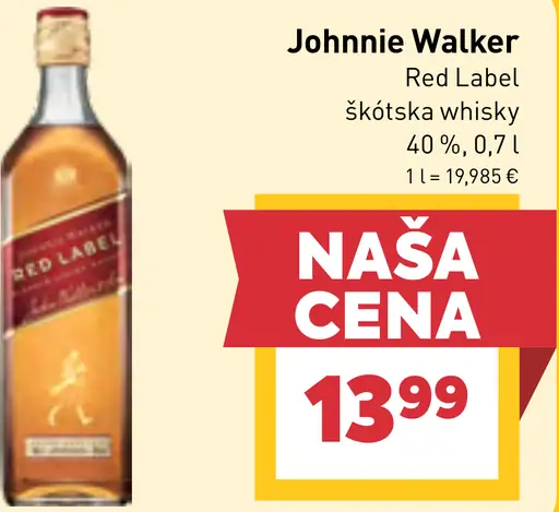 Johnnie Walker Red Label škótska whiskey