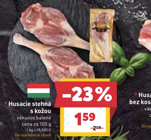 Husacie stehná s kožou
