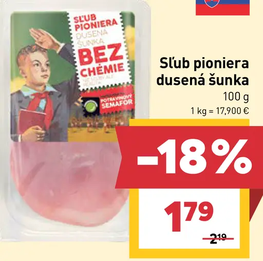 Slub pioniera dusená šunka