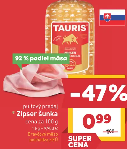 Tauris Zipser šunka