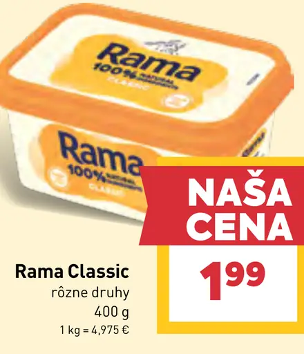 Rama Classic rôzne druhy