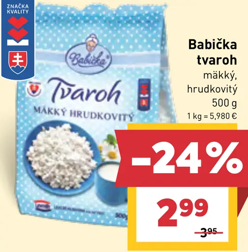 Babička Tvaroh mäkký hrudkovitý