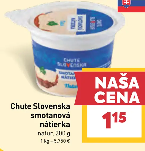 Chute Slovenska Smotanová nátierka natur