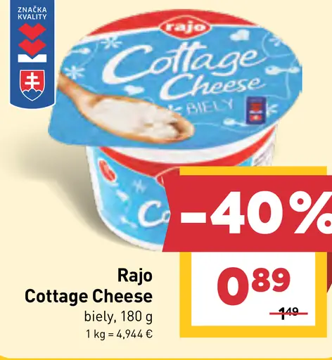 Rajo Cottage Cheese biely