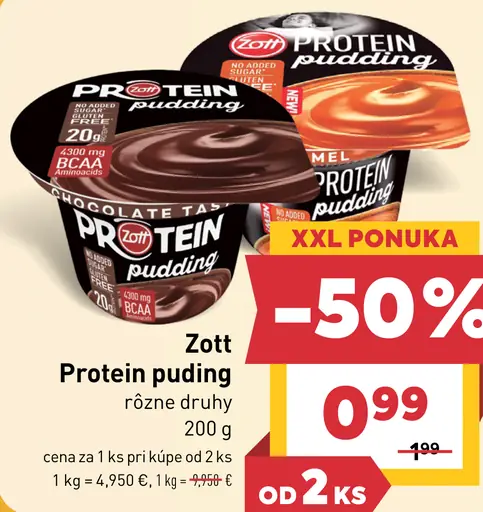 Zott Protein pudding rôzne druhy