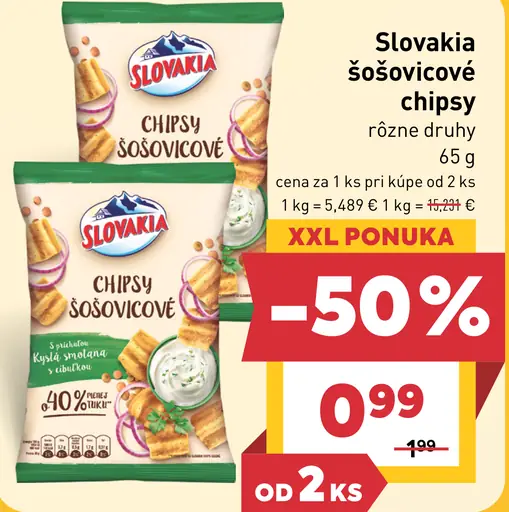 Slovakia Šošovicové chipsy