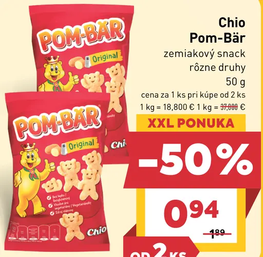 Chio Pom-Bär zemiakový snack