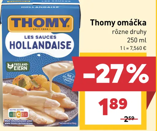 Thomy Omáčka rôzne druhy