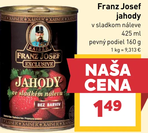 Franz Josef jahody v sladkom náleve