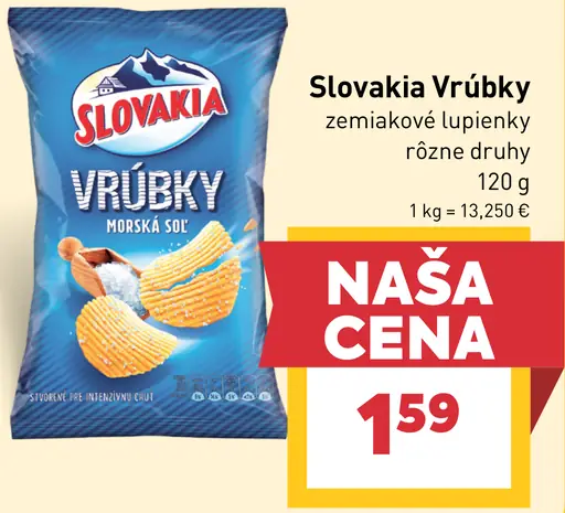 Slovakia Vrúbky zemiakové lupienky rôzne druhy