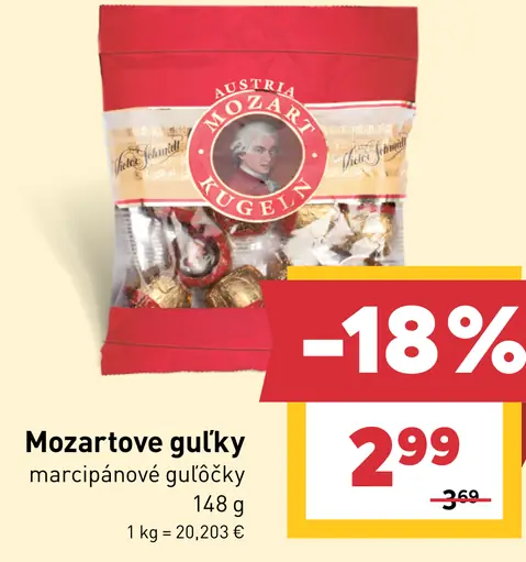 Mozartove guľky marcipánové guľôčky