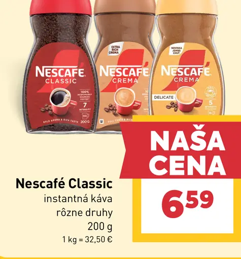 Nescafé Classic instantná káva 2 druhy
