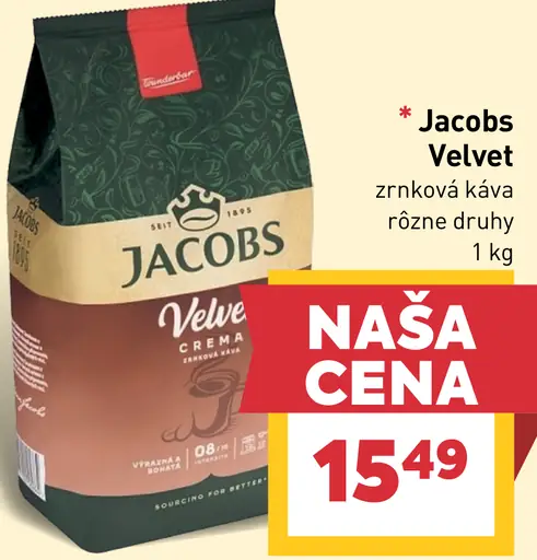 Jacobs Velvet instantná káva rôzne druhy