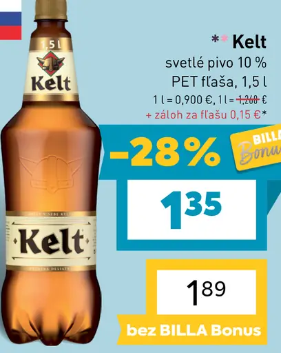 Kelt svetlé pivo