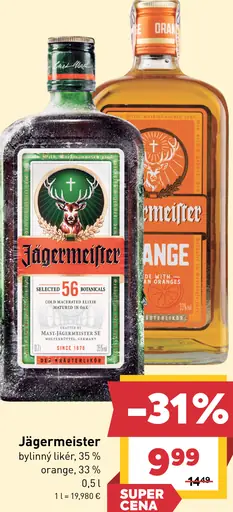 Jägermeister bylinný likér s pomarančom
