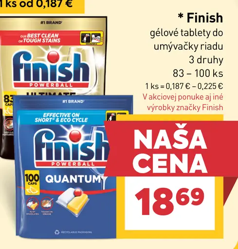 Finish gélové tablety do umývačky riadu