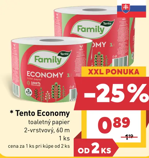 Tento Economy toaletný papier