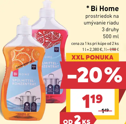 Bi Home prostriedok na umývanie riadu