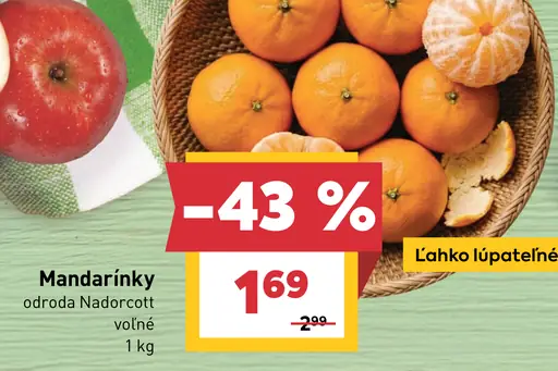 Mandarínky, odroda Nadorcott, voľné