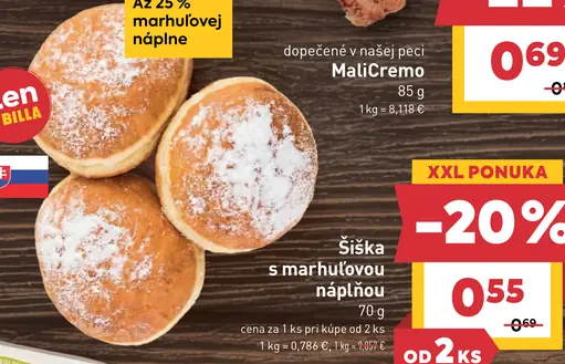 Šiška s marhuľovou náplňou