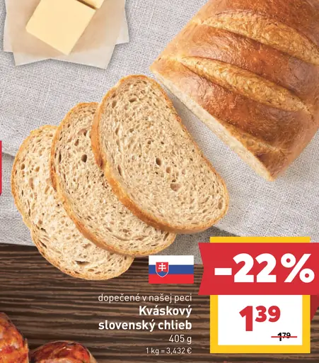 Kváskový slovenský chlieb