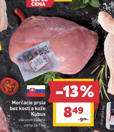 Kubus morčacie prsia bez kosti a kože