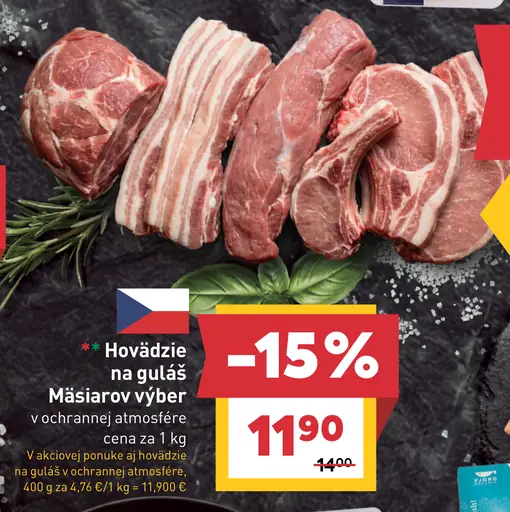 Mäsiarov výber Hovädzie na guláš