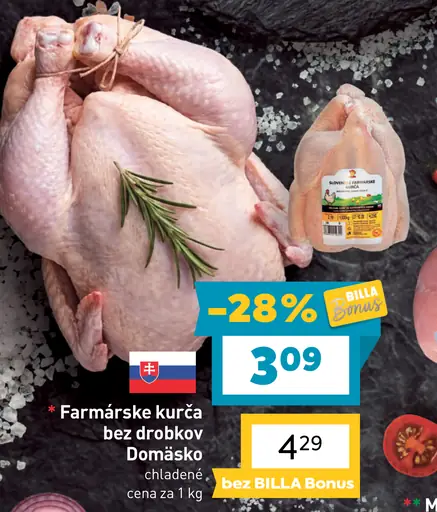 Domaško farmárske kurča bez drobkov