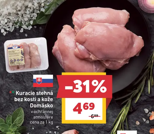 Domäsko kuracie stehná bez kosti a kože