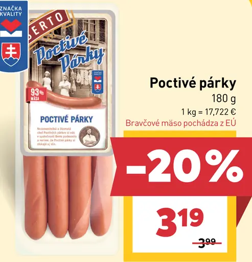 Perto Poctivé párky