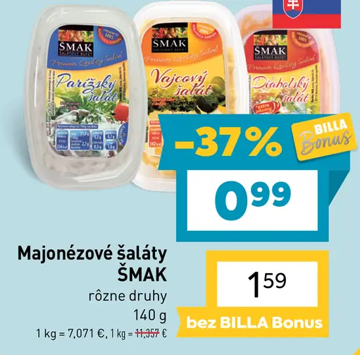 Majonézové šaláty Šmak