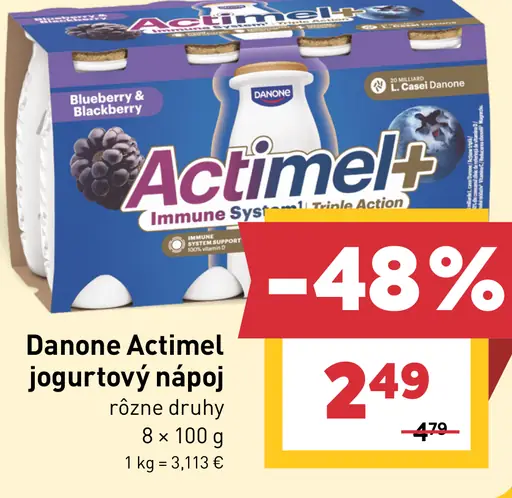 Danone Actimel jogurtový nápoj rôzne druhy
