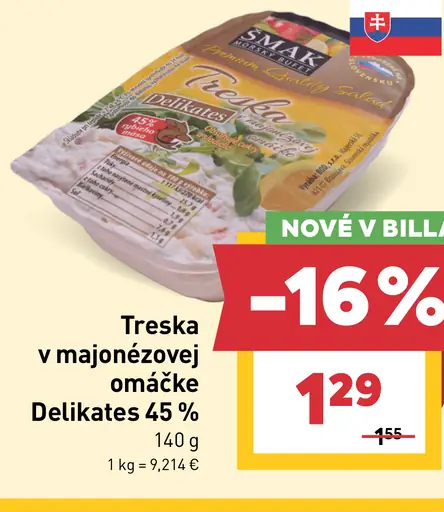Treska v majonézovej omáčke Delikates 45 %