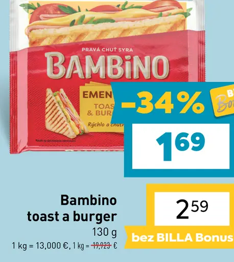 Bambino toast a burger